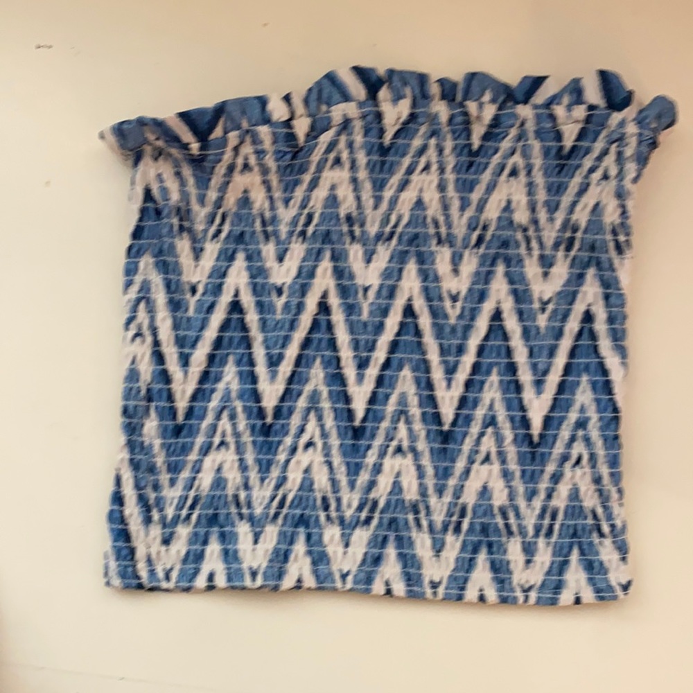 Altar’d State Chevron Blue Tube Top